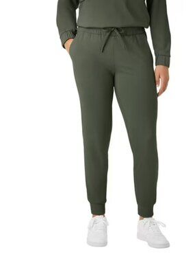 Member's Mark Women's Relaxed Fit Pockets Travel Jogger Green Midnight Size XXL